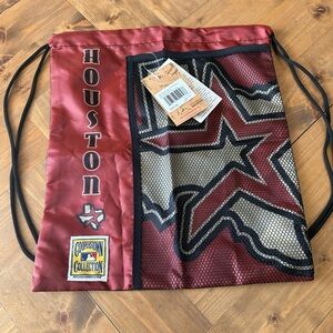 NWT Houston Astros MITCHELL & NESS Tote Bag Drawstring Backpack